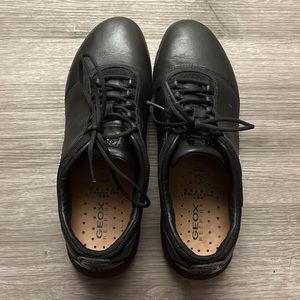 Geox Womens Sneakers Shoes Black Low Top 9 New